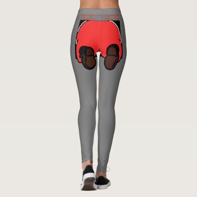 Santa Butt Leggings Grått (Baksida)