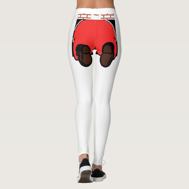 Santa Butt Leggings White (Baksida)
