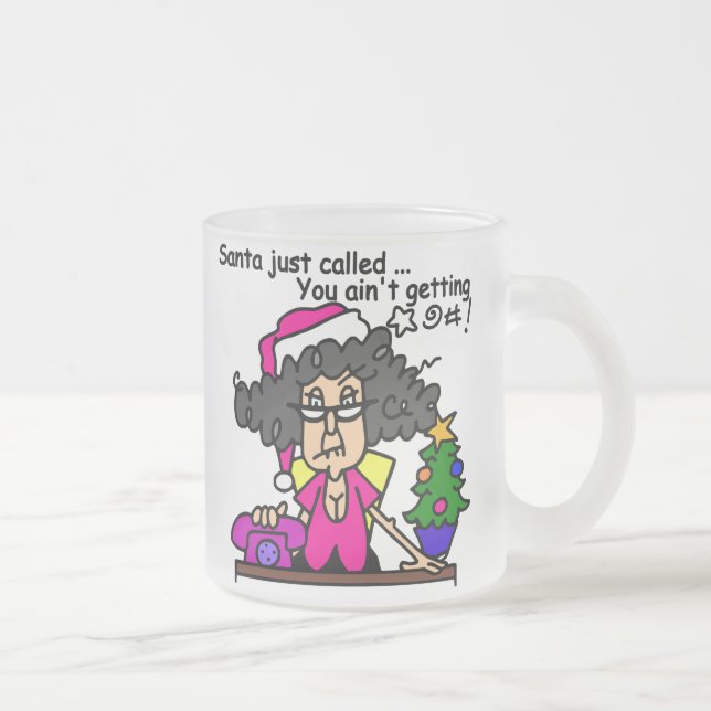 Santa Calling Frostad Glasmugg (Höger)