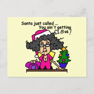 Santa Calling Helg Vykort