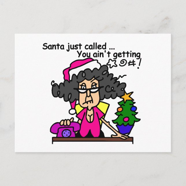 Santa Calling Helg Vykort (Framsida)