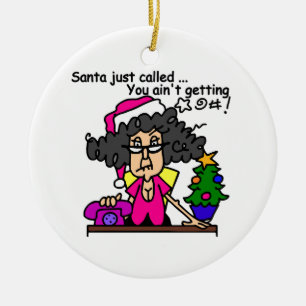 Santa Calling Julgransprydnad Keramik