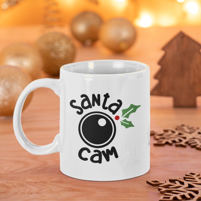 Santa Cam, Funny Christmas Kaffemugg (Skapare uppladdad)