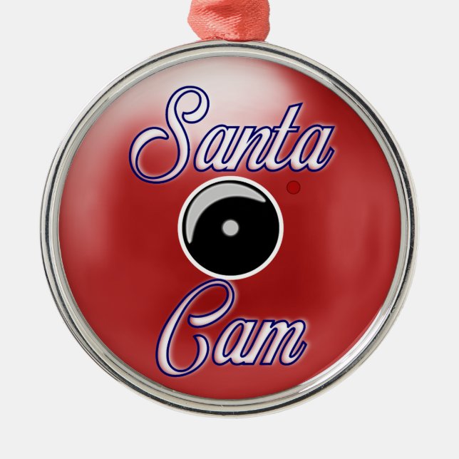 Santa Cam jul Ornament/Santa Camera Red Julgransprydnad Metall (Framsidan)