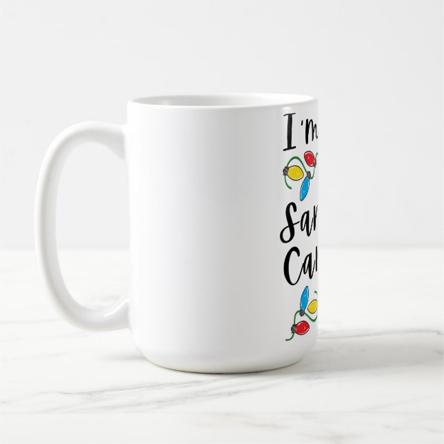 Santa Came Twice Vuxen Pun Familjjuljul Party Kaffemugg (Vänster)