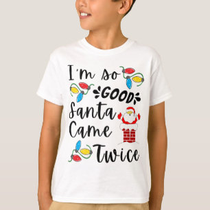 Santa Came Twice Vuxen Pun Familjjuljul Party T Shirt