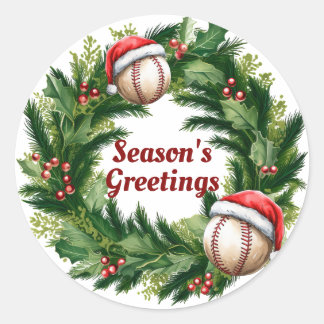 Santa Cap Baseball Anpassningsbar  Runt Klistermärke