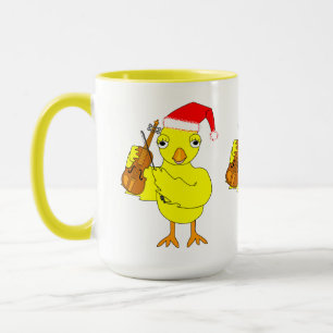Santa Cap Violin Chick Mugg