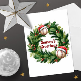 Santa Caps Baseboll Julkort
