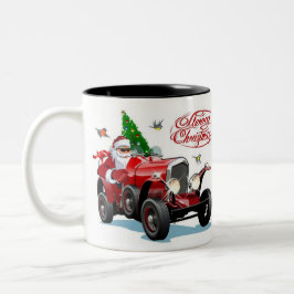 Santa car Mug Två-Tonad Mugg