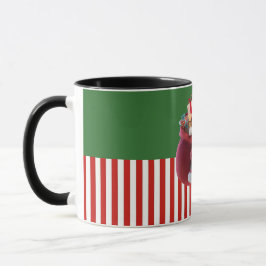 Santa Carrying Gift Sack Illustration Mugg