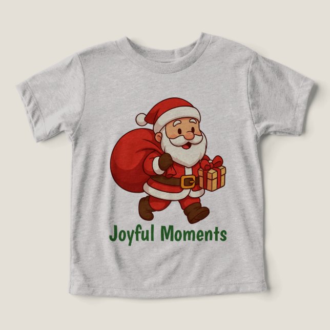 Santa Carrying Gift Sack  T Shirt (Design Framsida)