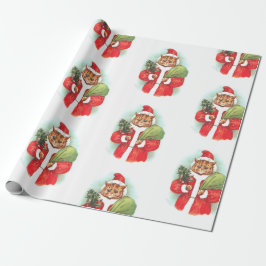 Santa Cat av Louis Wain Presentpapper