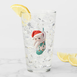 Santa Cat: Bao Bao in Christmas Stocking Art Glaskopp