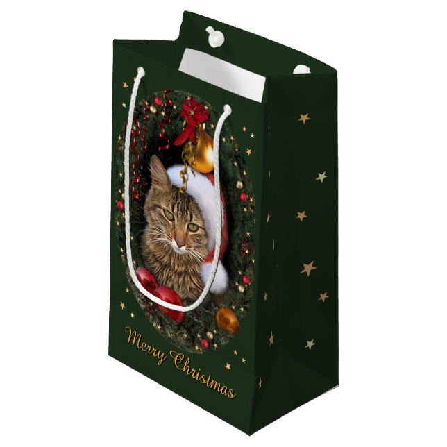 Santa Cat Gift Bag (Framsidan Vinklad)