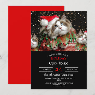 Santa Cat Inbjudningar