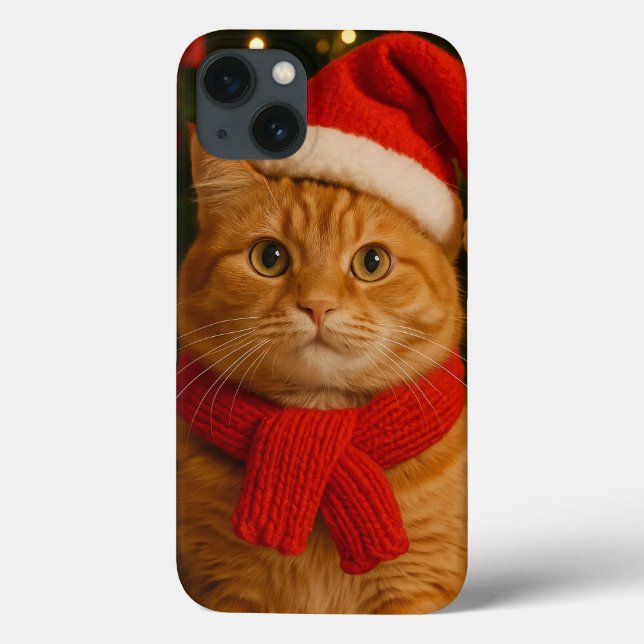 Santa Cat iPhone 13-fodral (Baksida)