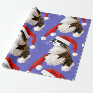 Santa Cat-julafton Wrapping Papper Presentpapper