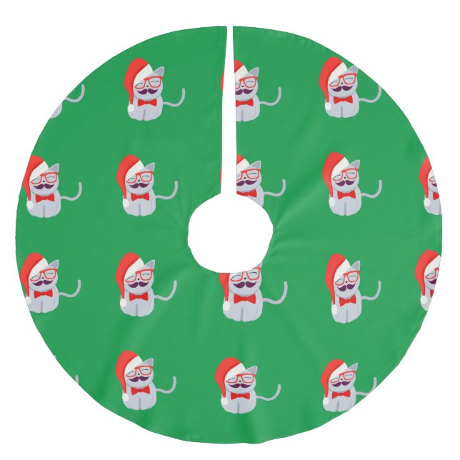 Santa Cat Julgransmatta Borstad Polyester (Framsidan)