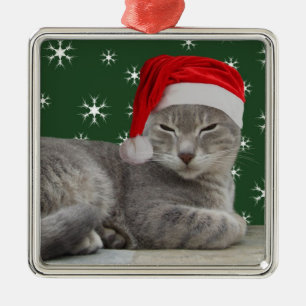 Santa Cat-julprydnaden Julgransprydnad Metall