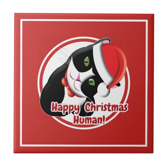 Santa Cat Kakelplatta (Framsidan)