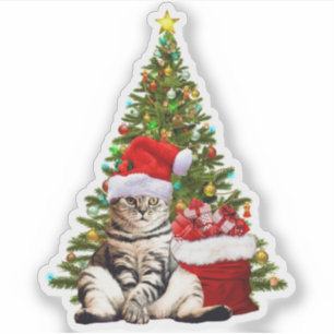 Santa Cat Klistermärken