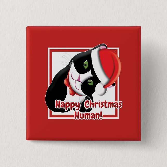Santa Cat Knapp (Framsida)
