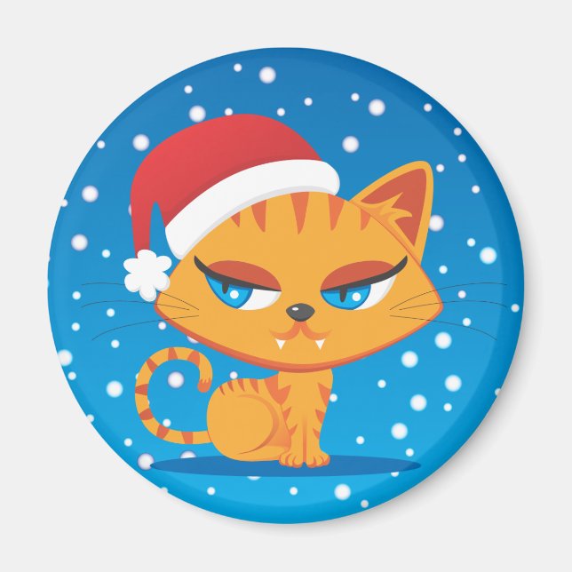 Santa Cat Magnet (Framsidan)