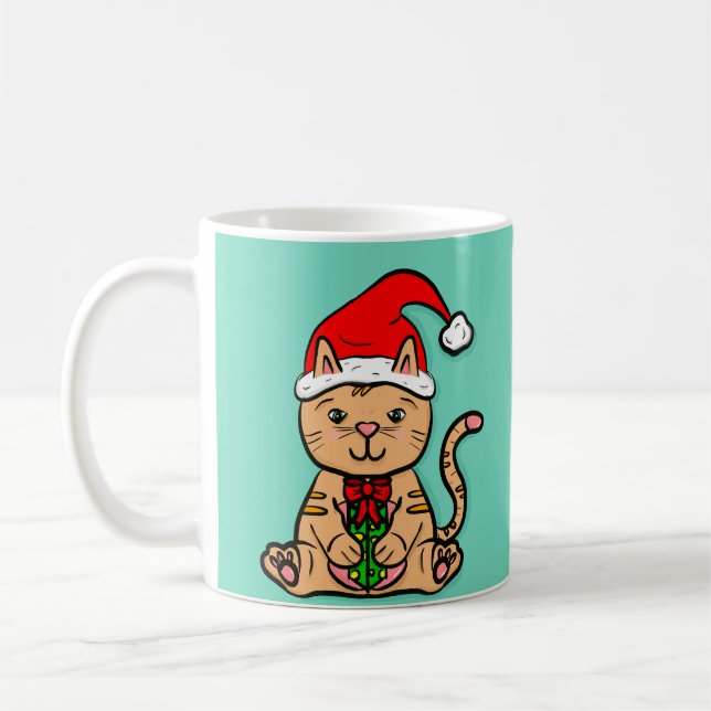 Santa Cat Mugg (Vänster)