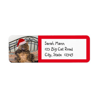 Santa Cat-Returetiketter Returadress Etikett