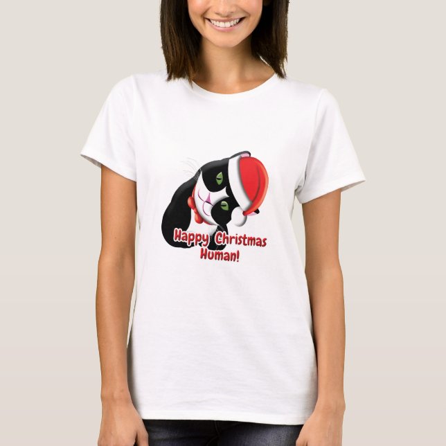 Santa Cat T Shirt (Framsida)