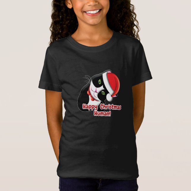 Santa Cat T Shirt (Framsida)