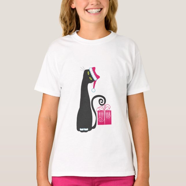 Santa Cat T-Shirt (Framsida)