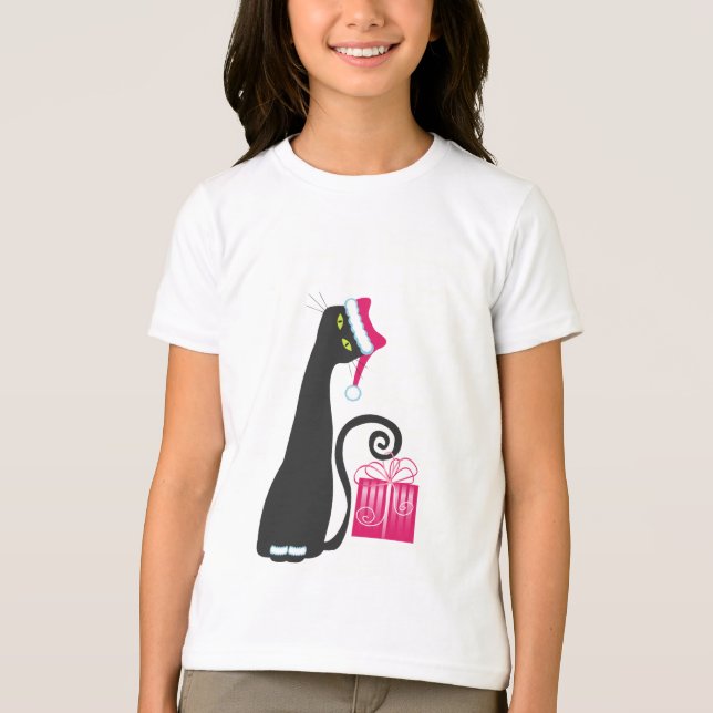 Santa Cat T-Shirt (Framsida)
