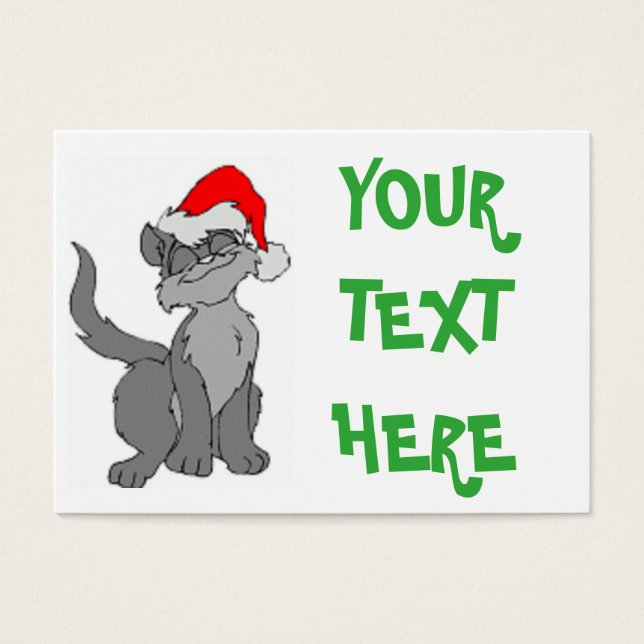 SANTA CAT VISITKORT (Framsidan)