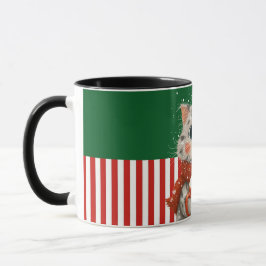 Santa Cat with Cocoa Mug Mugg