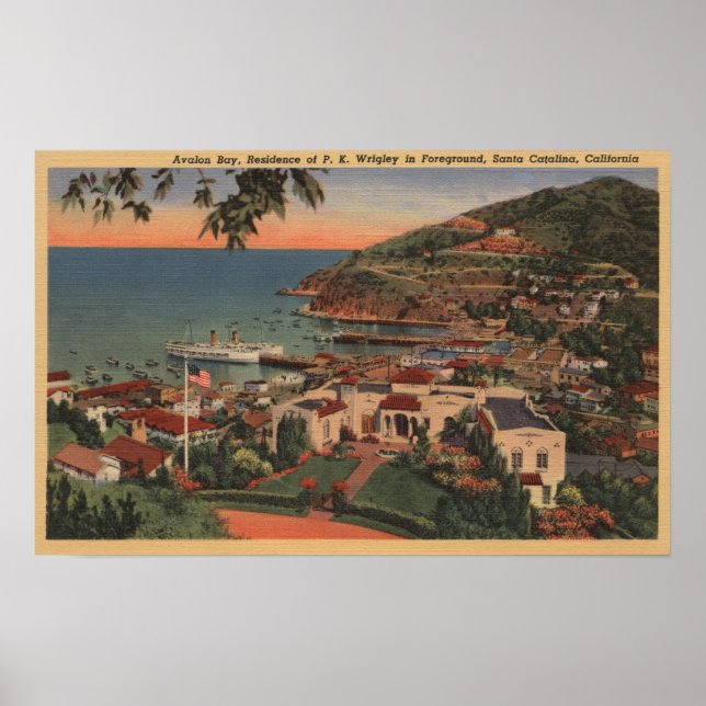 Santa Catalina, CA - Avalon Bay Poster (Framsidan)
