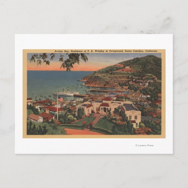 Santa Catalina, CA - Avalon Bay Vykort (Framsida)
