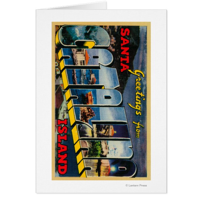 Santa Catalina Island, Kalifornien Hälsningskort (Framsidan)