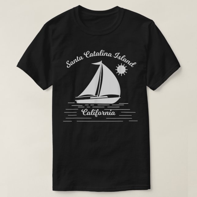 Santa Catalina Kalifornien Sailboat Accessor T Shirt (Design framsida)