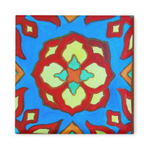 Santa Catalina Tile Lotus 2" Magnet