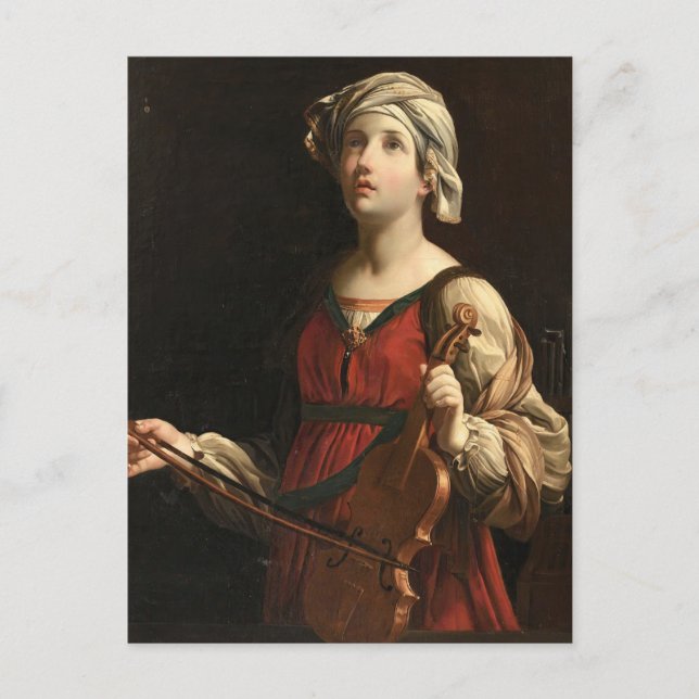 Santa Cecilia av Guido Reni Vykort (Framsida)