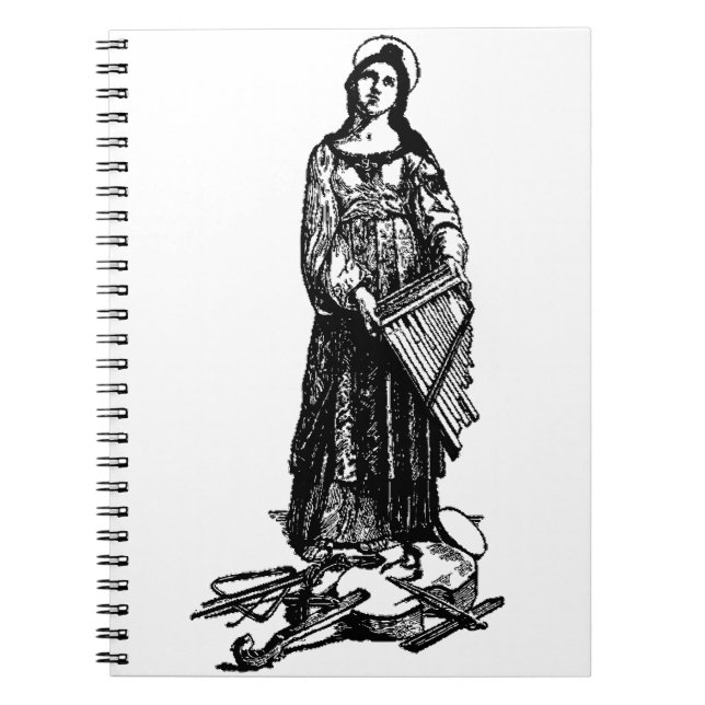 Santa Cecilia med violin av Raphael Anteckningsbok (Framsidan)