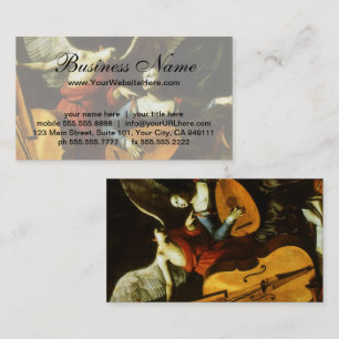 Santa Cecilia och ängeln av Carlo Saraceni Visitkort