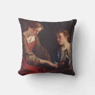 Santa Cecilia och en ängel av Orazio Gentileschi Kudde