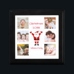 Santa Celebrates Multi Photo Namn Minnesask<br><div class="desc">Den här klassiska tomten i mitten av en flerbildad personlig fotosmycken i fodral är perfekt för ditt hem eller som en gåva. I åratal till kom kan du ha det här memorandumet från jul.</div>