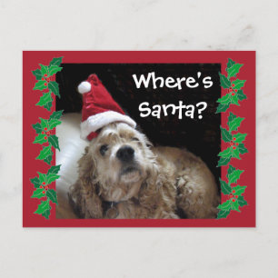 Santa Chance Hund Helg Vykort