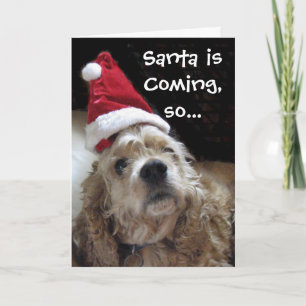 Santa Chance Hund Helgkort