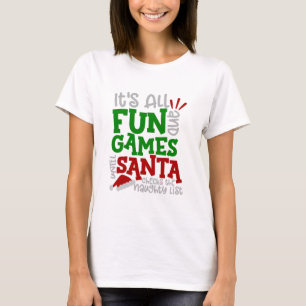 Santa Checkar den stygga listan T Shirt