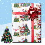 Santa Checking Hans lista Personalize Child's Namn Presentpapper<br><div class="desc">Santa Checking Hans lista Personliggör barnens Papper för avverkning av Namn</div>